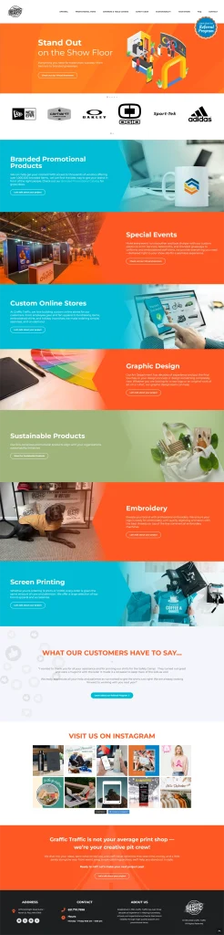 Website design screenshot for Graffic Traffic