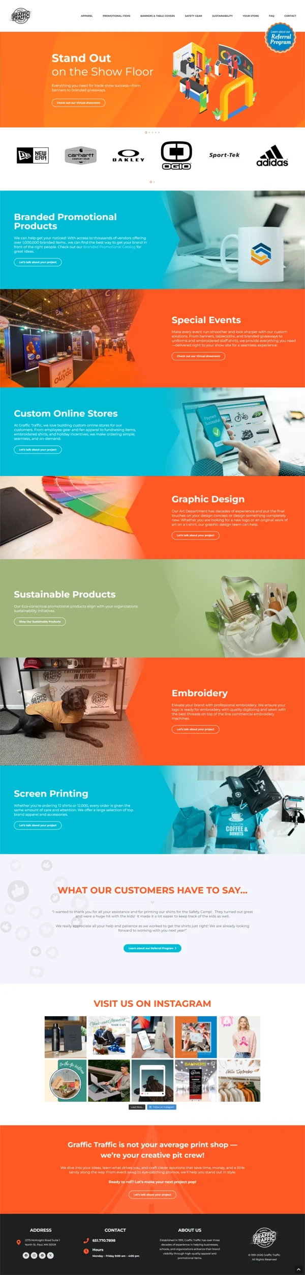 Website design screenshot for Graffic Traffic